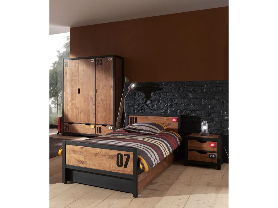 Vipack Daan complete kamer met 3-deurs kast - Afbeelding 2