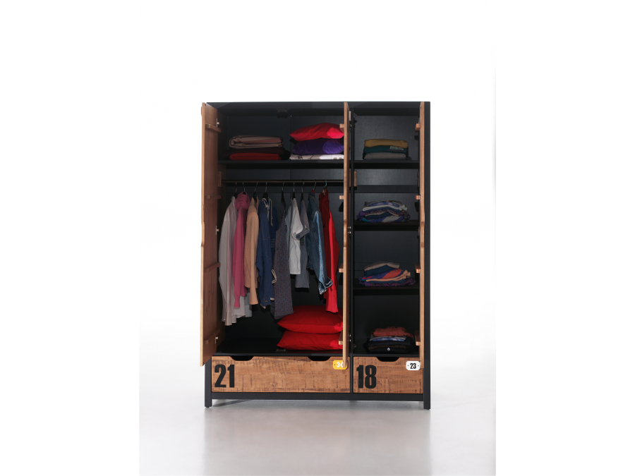 Vipack Daan complete kamer met 3-deurs kast - Afbeelding 8