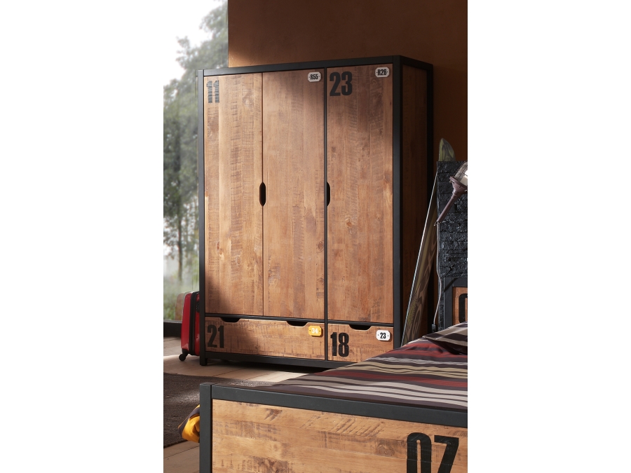 Vipack Daan complete kamer met 3-deurs kast - Afbeelding 3