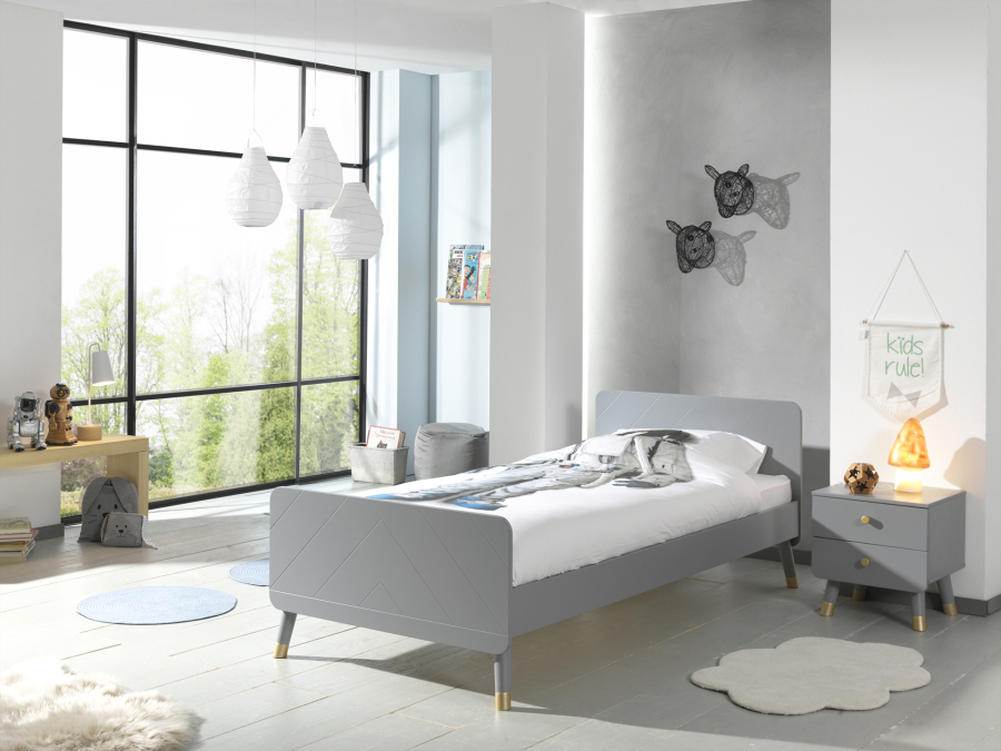 Vipack Billy bed met nachtkastje - timeless grey - Afbeelding 2
