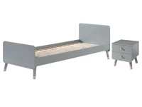Vipack Billy bed met nachtkastje - timeless grey