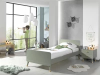 Vipack Billy bed met nachtkastje - olive green - Afbeelding 2