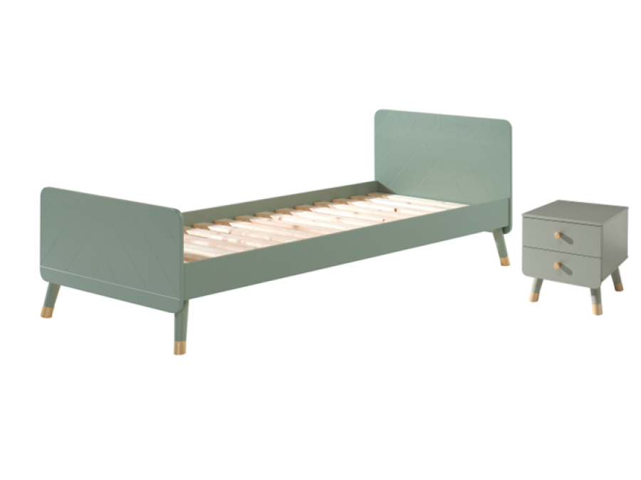 Vipack Billy bed met nachtkastje - olive green