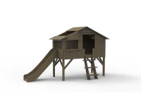 Mathy by Bols boomhut halfhoogslaper met glijbaan 90x190 - artisjok