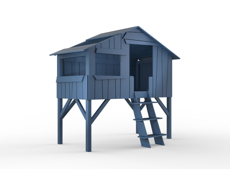 Mathy by Bols boomhut halfhoogslaper 90x190 - atlantisch blauw