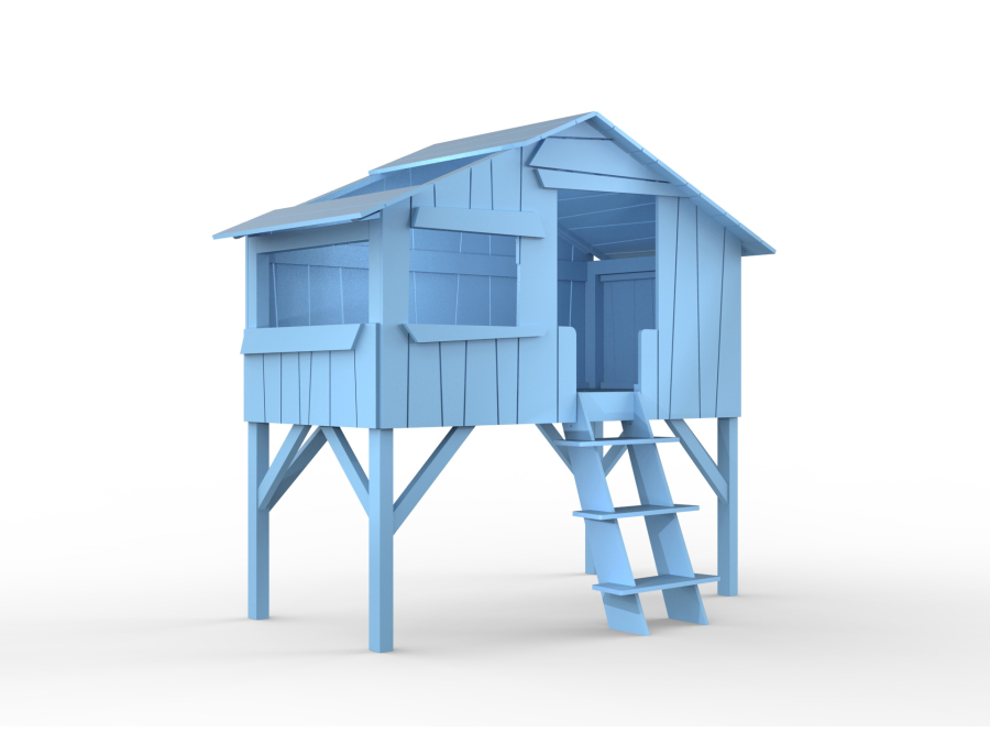 Mathy by Bols boomhut halfhoogslaper 90x190 - azur blauw