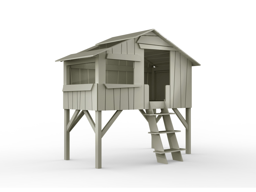 Mathy by Bols boomhut halfhoogslaper 90x190 - cement grijs