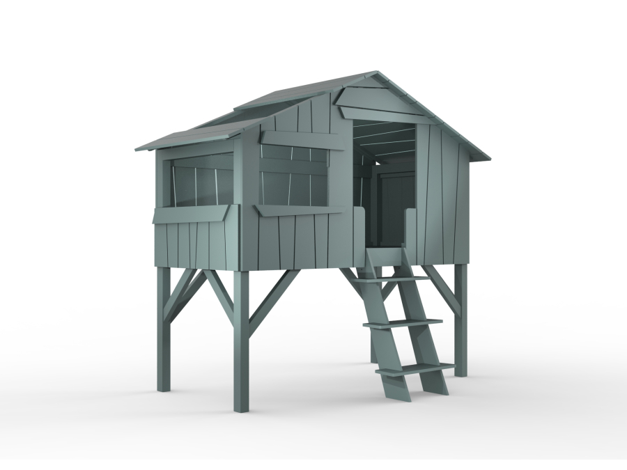 Mathy by Bols boomhut halfhoogslaper 90x190 - donker grijs