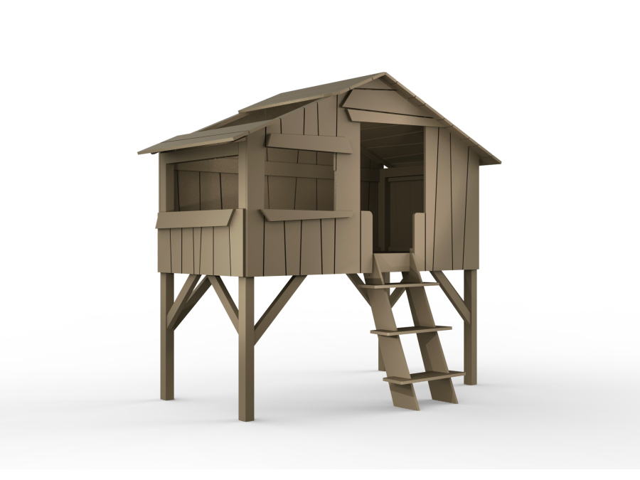Mathy by Bols boomhut halfhoogslaper 90x190 - vlas