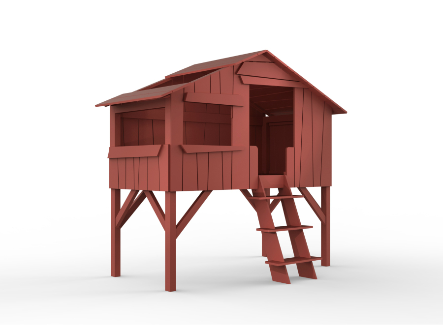 Mathy by Bols boomhut halfhoogslaper 90x190 - marsala