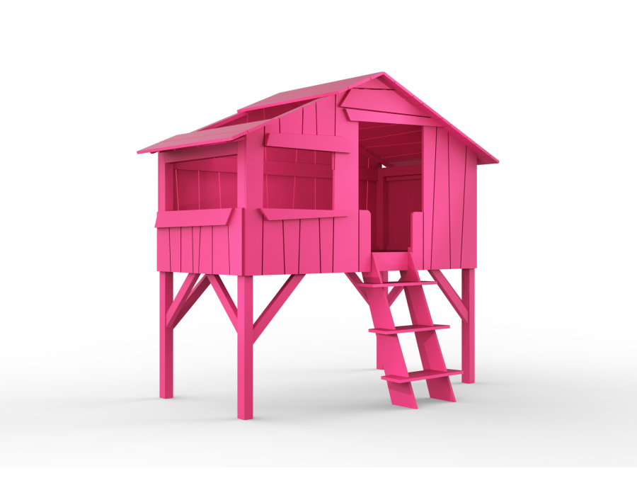 Mathy by Bols boomhut halfhoogslaper 90x190 - zomer roze