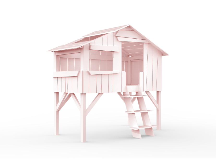 Mathy by Bols boomhut halfhoogslaper 90x190 - poeder roze