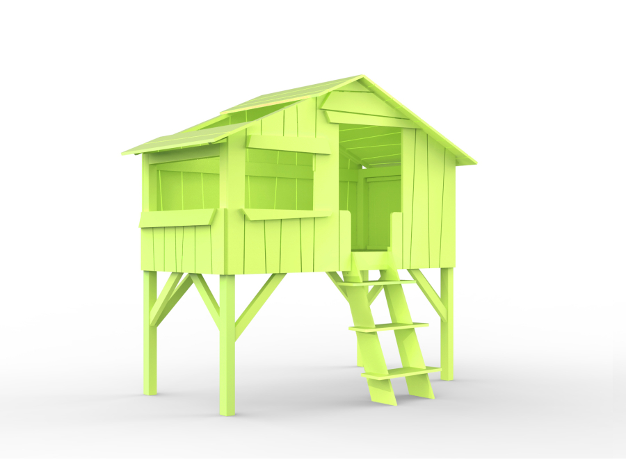 Mathy by Bols boomhut halfhoogslaper 90x190 - appel groen