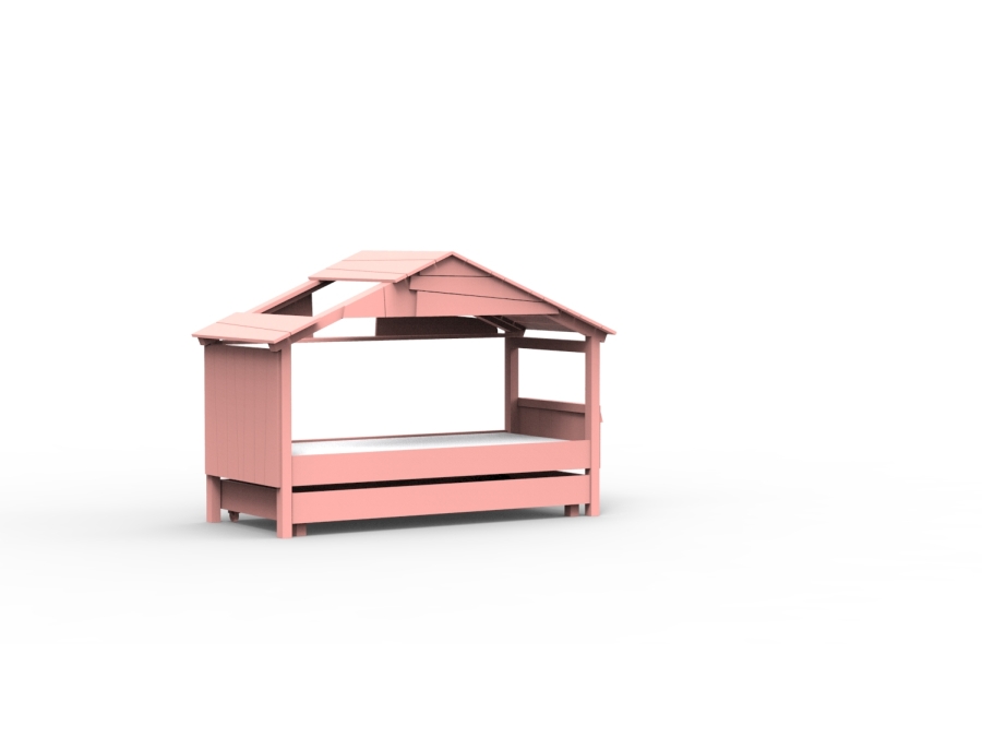 Mathy by Bols Star boomhut bed met bedlade 90x200 - koraal
