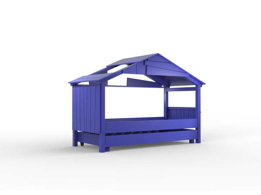 Mathy by Bols Star boomhut bed met bedlade 90x200 - marseille blauw
