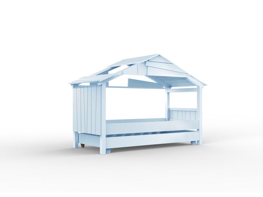 Mathy by Bols Star boomhut bed met bedlade 90x200 - poeder blauw