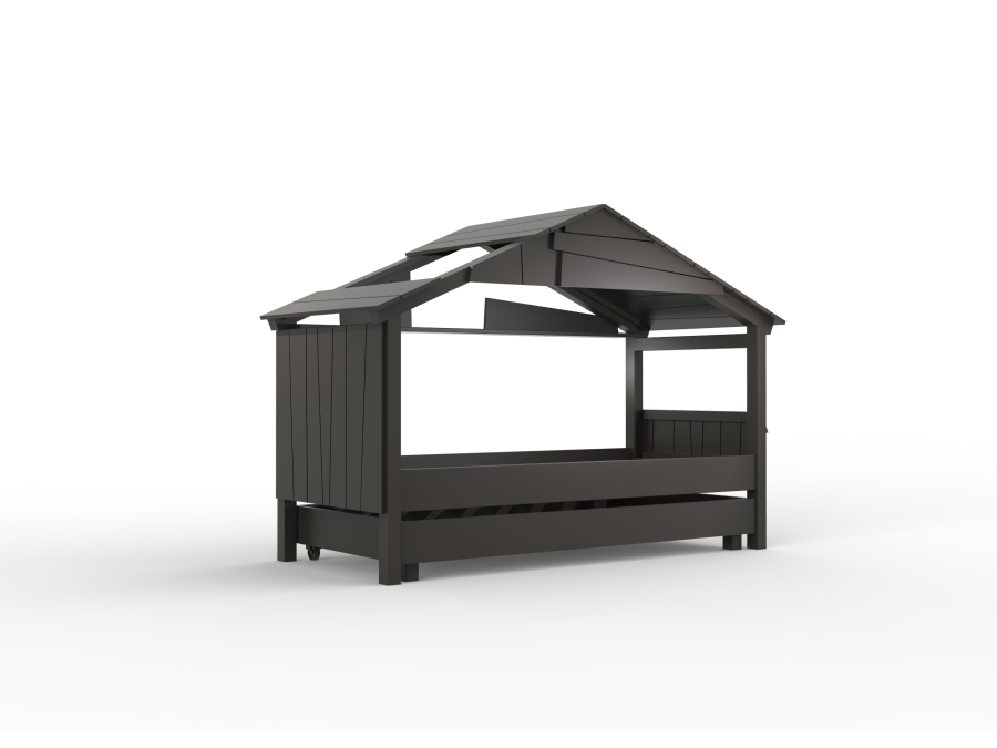 Mathy by Bols Star boomhut bed met bedlade 90x200 - basalt grijs