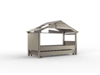 Mathy by Bols Star boomhut bed met bedlade 90x200 - cement grijs