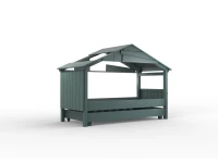Mathy by Bols Star boomhut bed met bedlade 90x200 - donker grijs