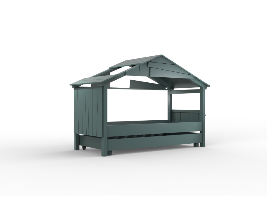 Mathy by Bols Star boomhut bed met bedlade 90x200 - donker grijs