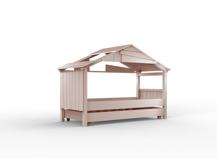 Mathy by Bols Star boomhut bed met bedlade 90x200 - winter roze