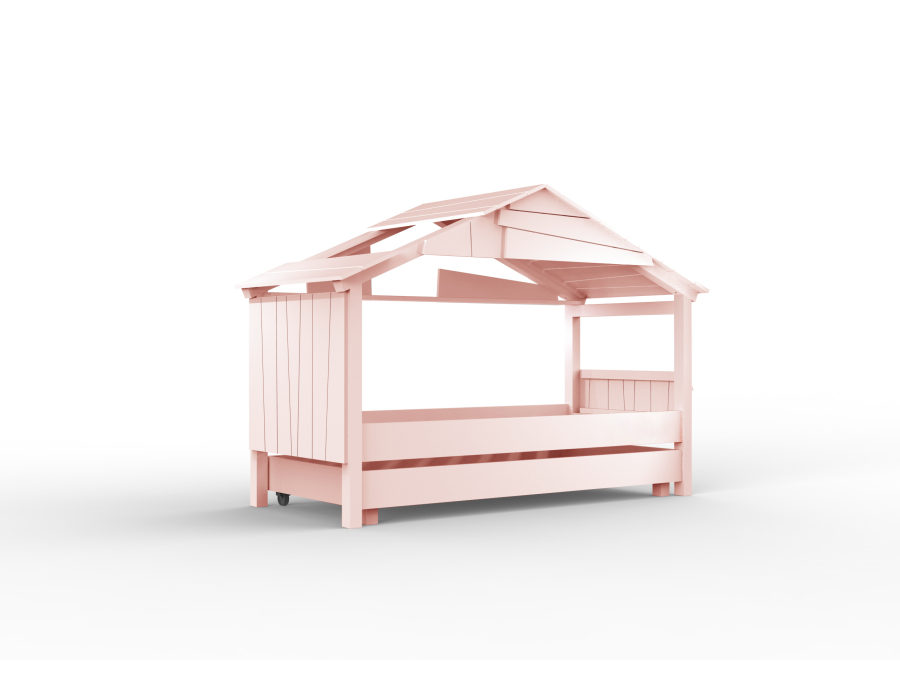 Mathy by Bols Star boomhut bed met bedlade 90x200 - poeder roze