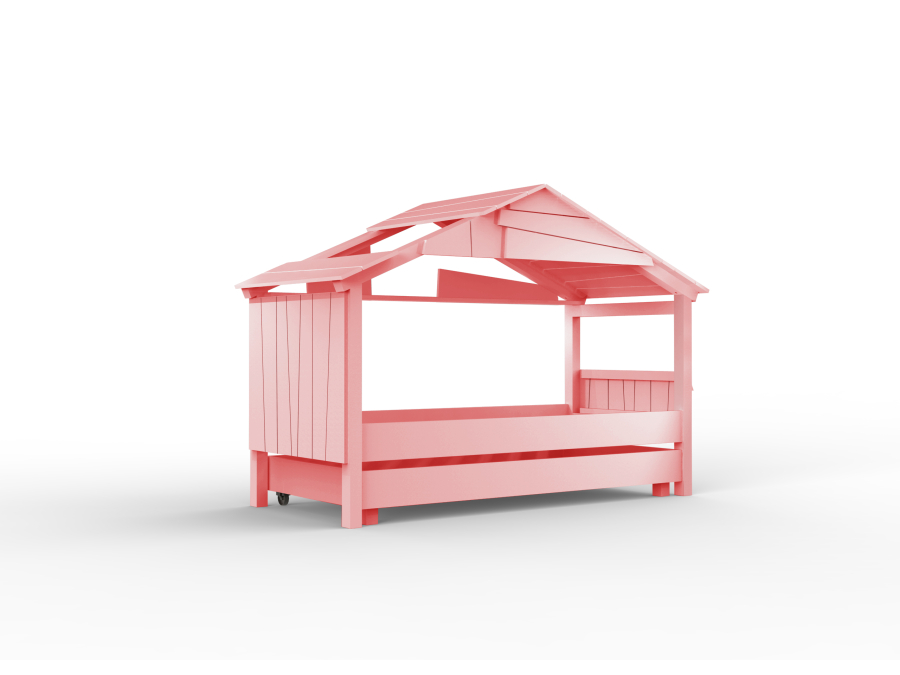 Mathy by Bols Star boomhut bed met bedlade 90x200 - zeer licht roze