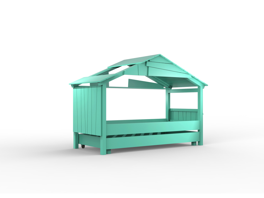 Mathy by Bols Star boomhut bed met bedlade 90x200 - licht groen