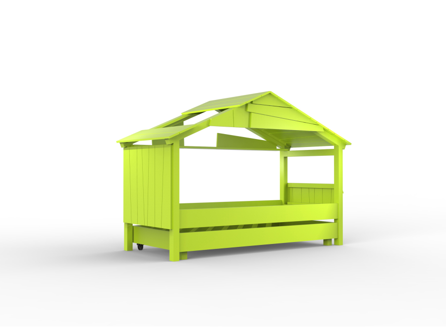 Mathy by Bols Star boomhut bed met bedlade 90x200 - appel groen