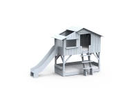 Mathy by Bols boomhut stapelbed met glijbaan 90x190 - poeder blauw