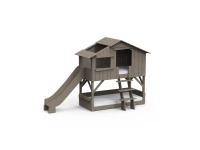 Mathy by Bols boomhut stapelbed met glijbaan 90x190 - vlas