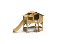 Mathy by Bols boomhut stapelbed met glijbaan 90x190 - oker