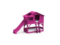 Mathy by Bols boomhut stapelbed met glijbaan 90x190 - zomer roze