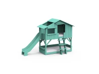 Mathy by Bols boomhut stapelbed met glijbaan 90x190 - licht groen