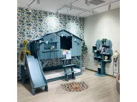 Mathy by Bols boomhut stapelbed met platform en glijbaan 90x190 - donker grijs - Afbeelding 9