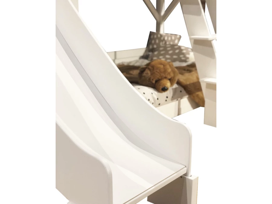 Mathy by Bols boomhut stapelbed met platform en glijbaan 90x190 - donker grijs - Afbeelding 6