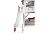 Mathy by Bols boomhut stapelbed met platform en glijbaan 90x190 - donker grijs - Afbeelding 3