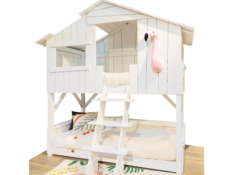 Mathy by Bols boomhut stapelbed 90x190 - rauw - Afbeelding 3