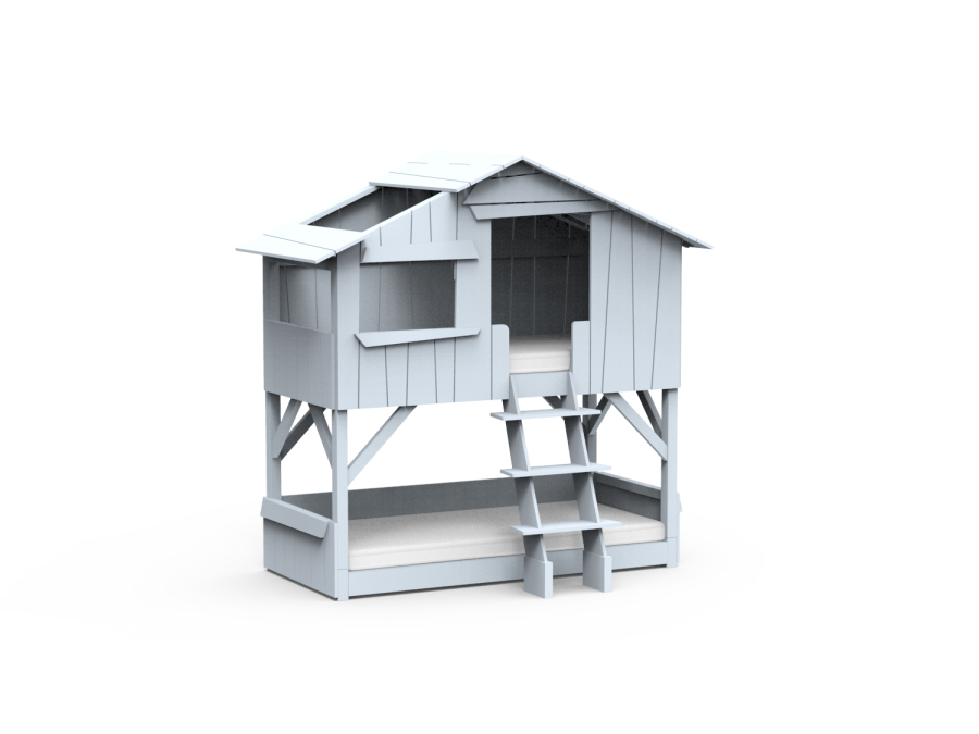 Mathy by Bols boomhut stapelbed 90x190 - poeder blauw