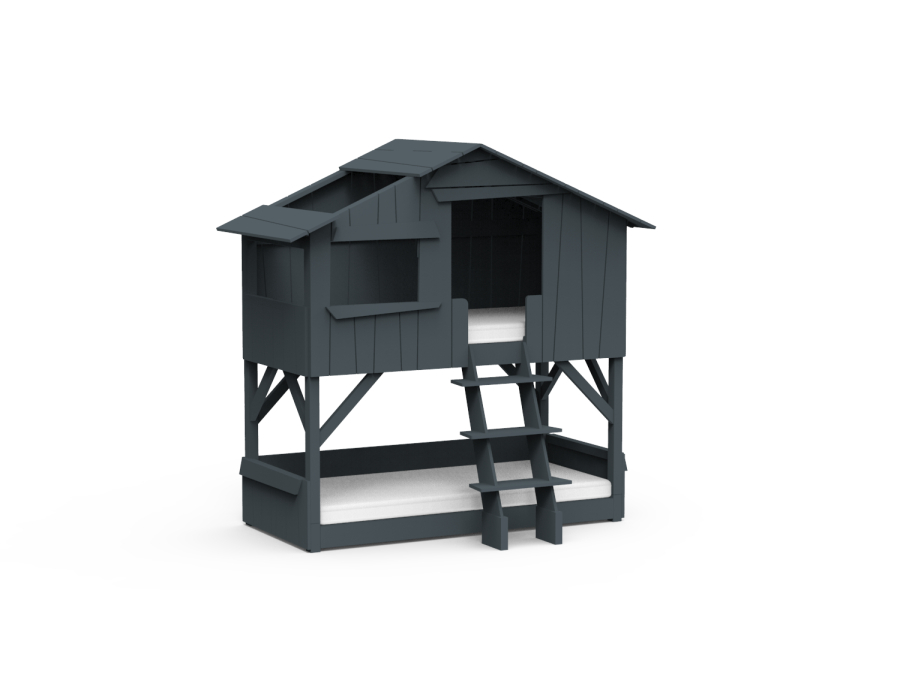 Mathy by Bols boomhut stapelbed 90x190 - basalt grijs