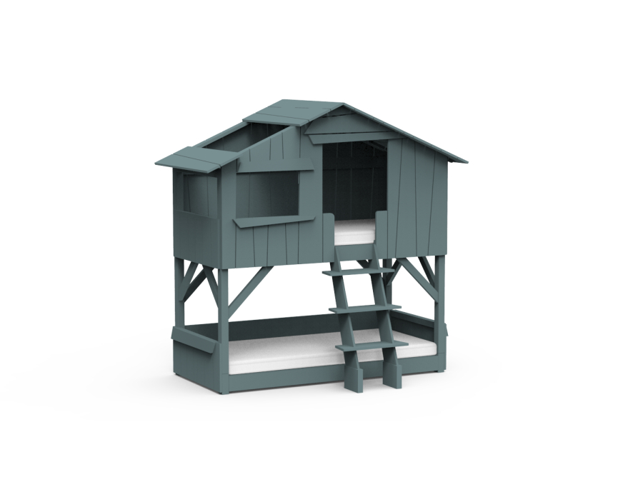 Mathy by Bols boomhut stapelbed 90x190 - donker grijs