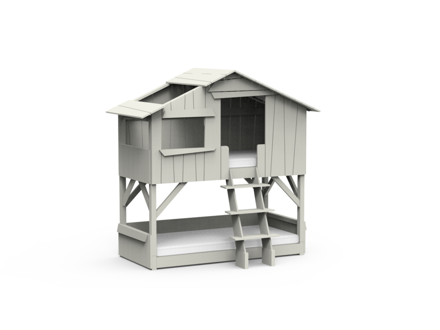 Mathy by Bols boomhut stapelbed 90x190 - rauw
