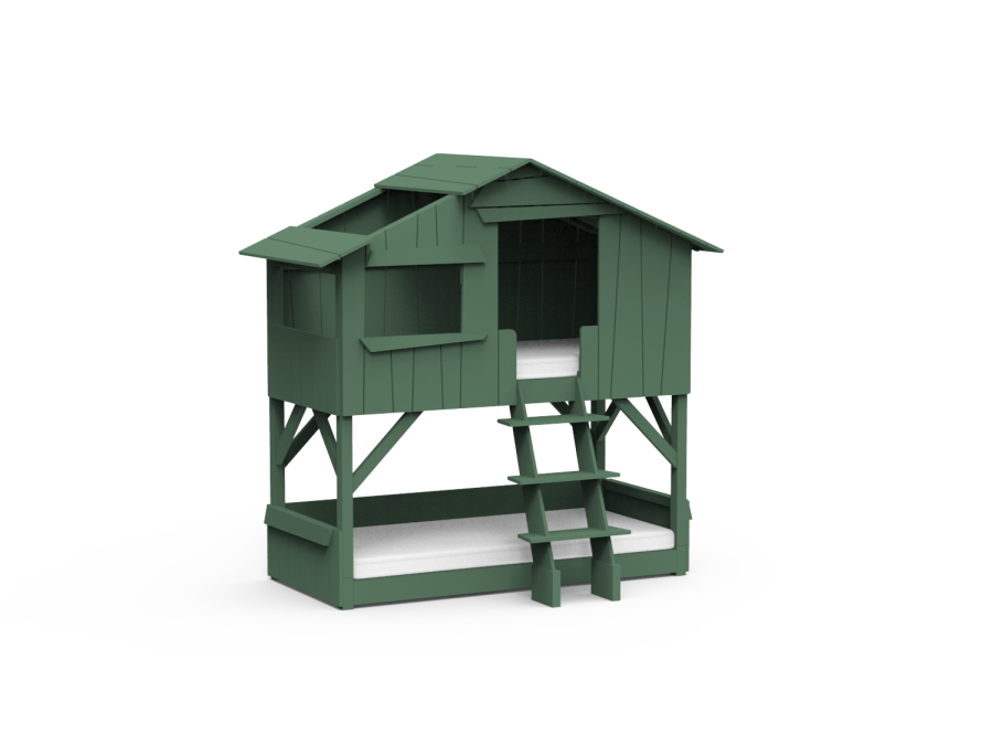 Mathy by Bols boomhut stapelbed 90x190 - jungle groen