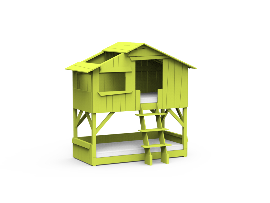 Mathy by Bols boomhut stapelbed 90x190 - appel groen