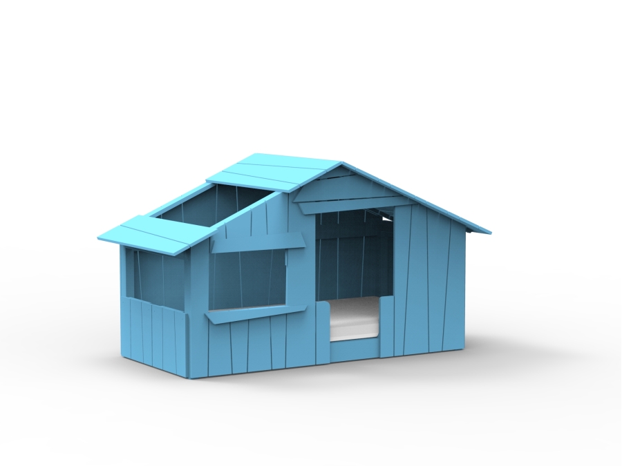 Mathy by Bols boomhut bed 90x190 - azur blauw