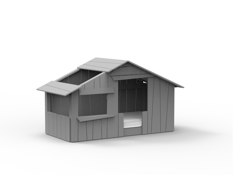 Mathy by Bols boomhut bed 90x190 - cement grijs