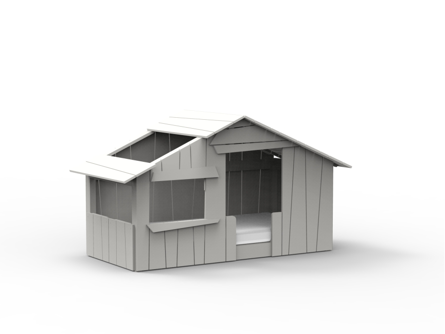 Mathy by Bols boomhut bed 90x190 - parelgrijs