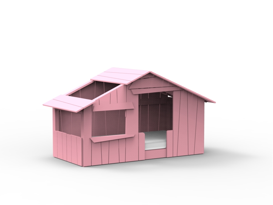 Mathy by Bols boomhut bed 90x190 - zeer licht roze