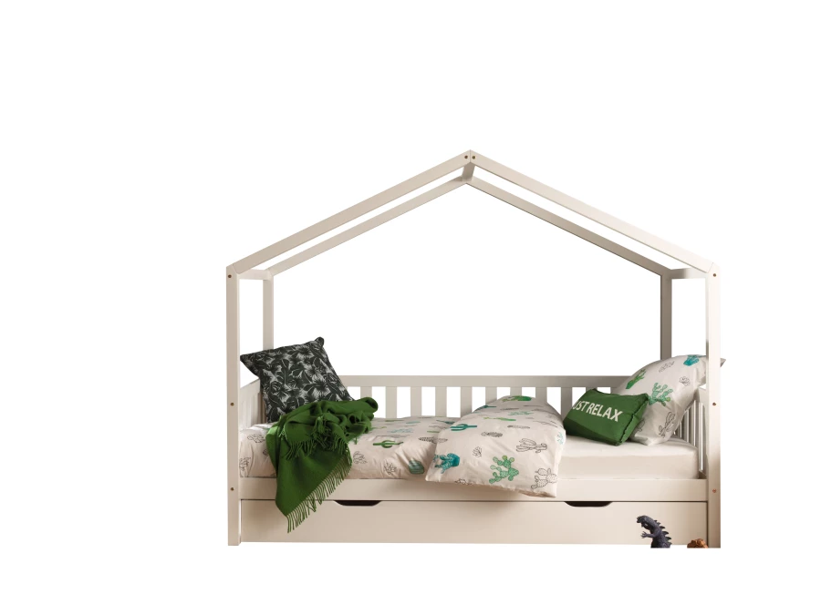 Vipack Dallas huisbed MH met bedlade - wit