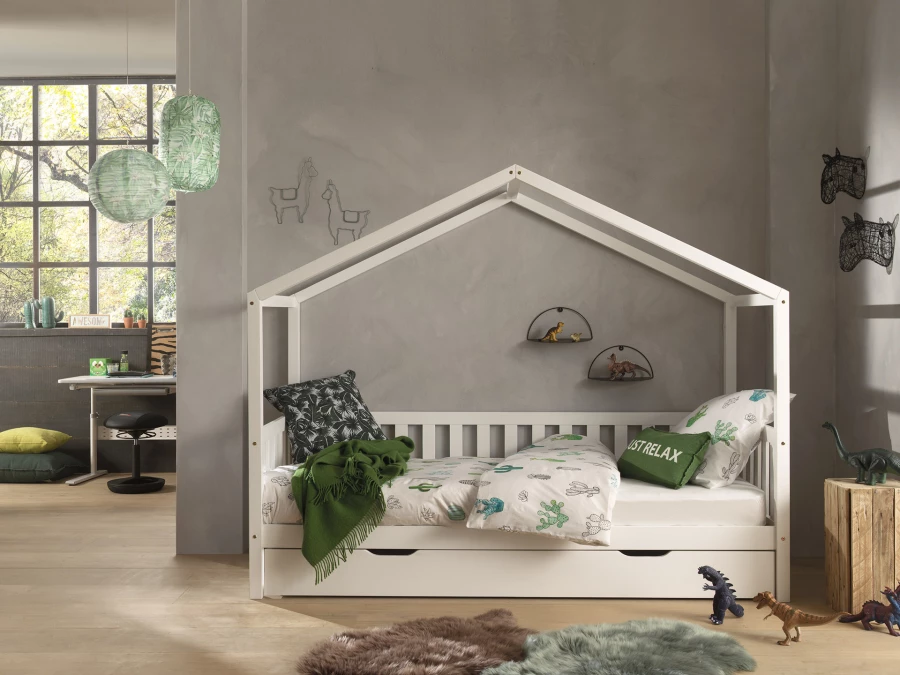 Vipack Dallas huisbed MH met bedlade - wit - Afbeelding 2
